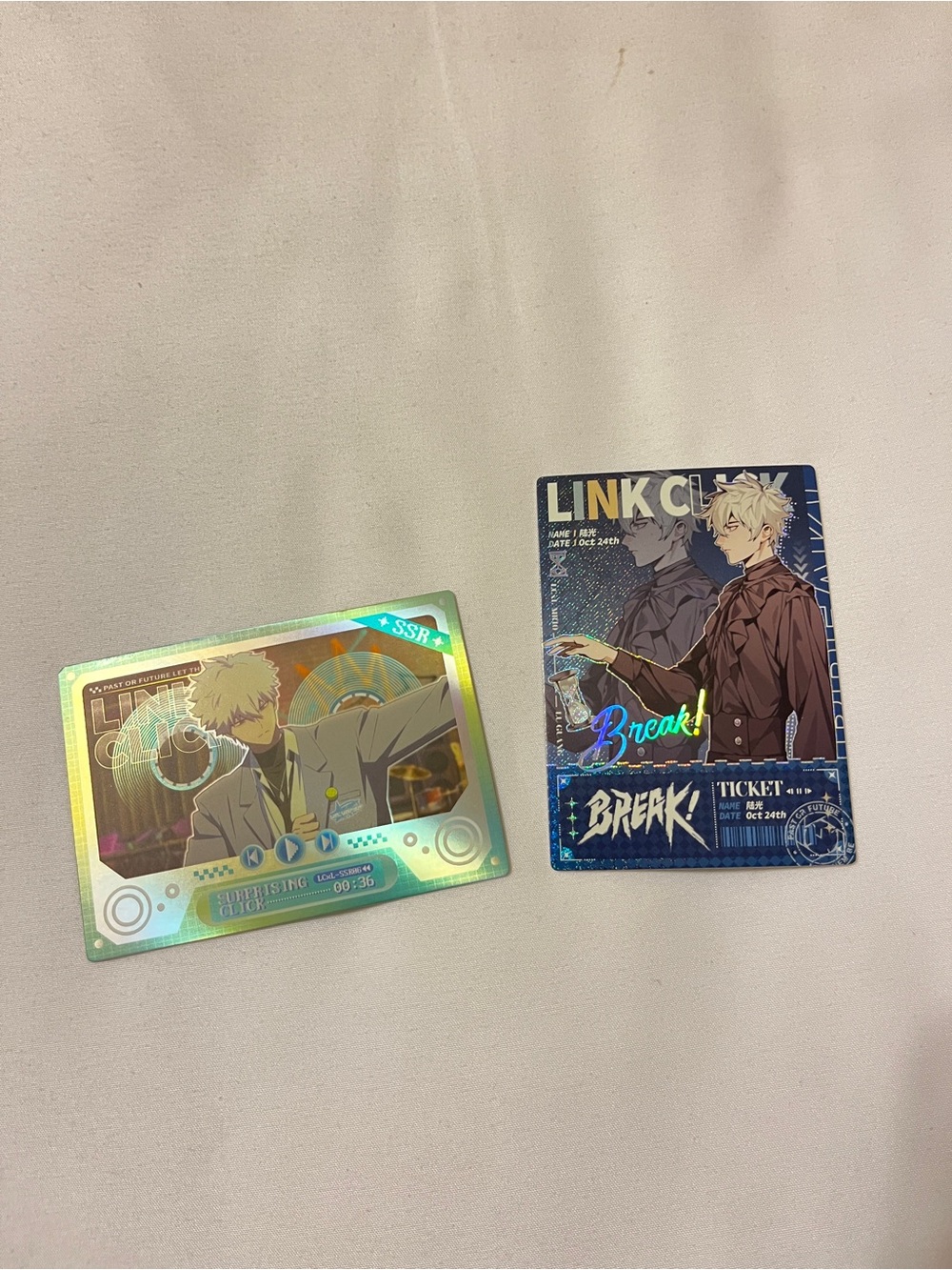 Official Link Click Lu Guang Trading Card Lot SSR+ & Ticket Card